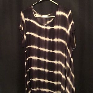 Tie dye asymmetrical dress